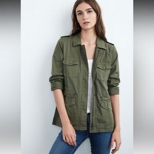 Velvet Army Jacket by Graham & Spencer with added patches